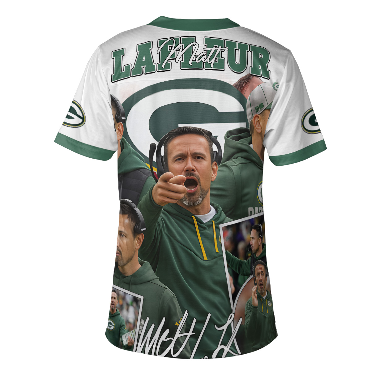Matt LaFleur Football Jersey, Green Bay Football Jersey - Image 3