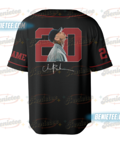 Alternative view of Custom Chris Brown Tour Baseball Jersey, Breezy Bowl XX Music Tour 2025 Baseball Jersey
