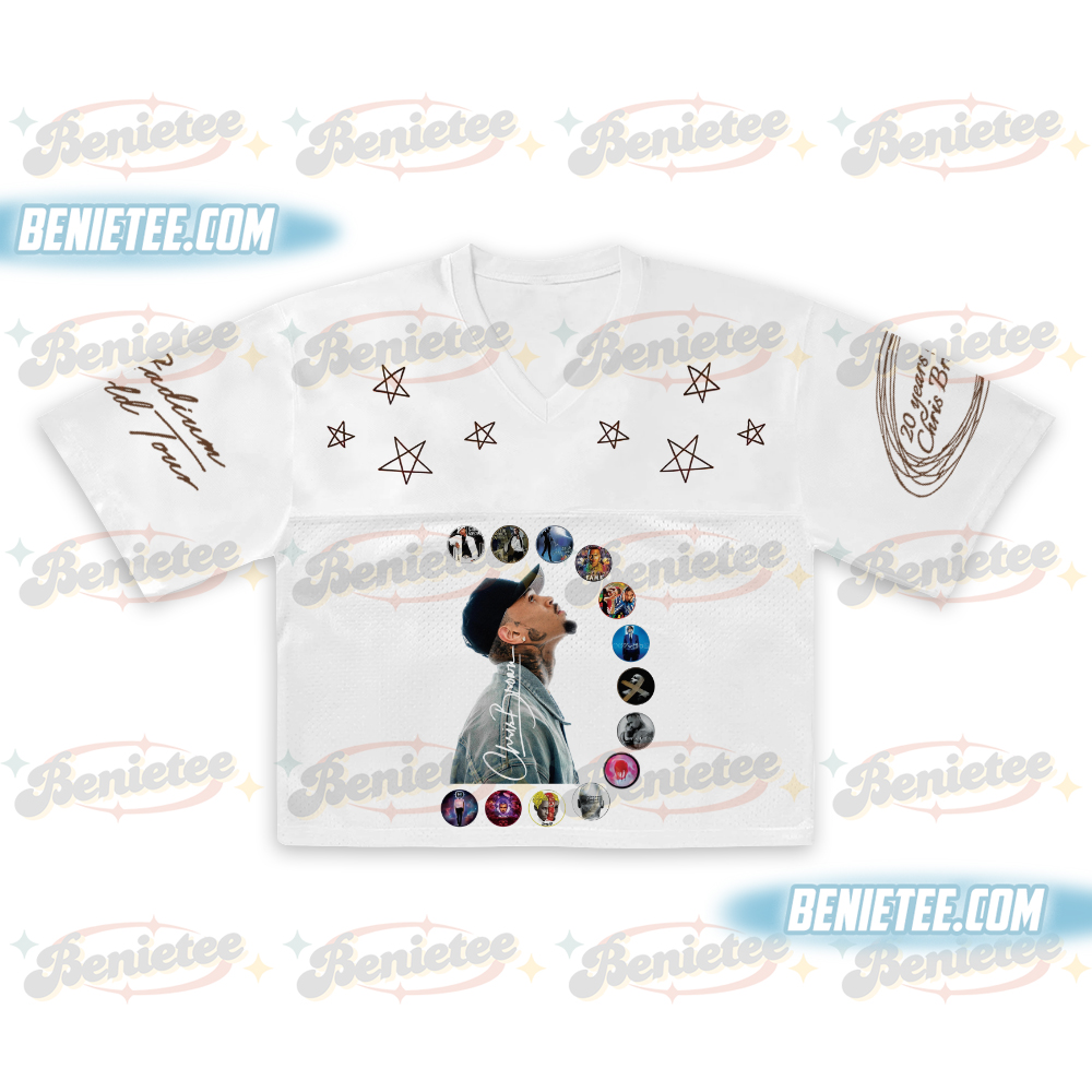 Chris Brown Croptop Mesh Football, Breezy Bowl Tour 2025 Croptop Mesh Football - Image 2