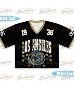 Alternative view of Los Angeles Game Day Croptop Mesh Football, Los Angeles Football Fan Gifts Croptop Mesh Football