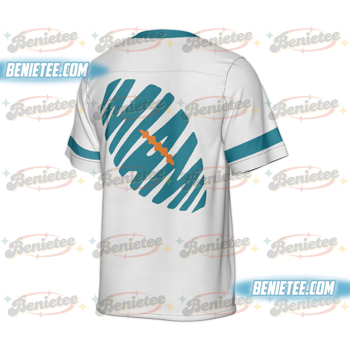 90s Retro Style Miami Football Jersey, Miami Game Day Football Jersey - Image 3