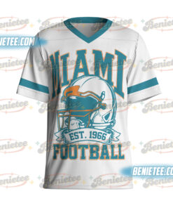 Alternative view of 90s Retro Style Miami Football Jersey, Miami Game Day Football Jersey
