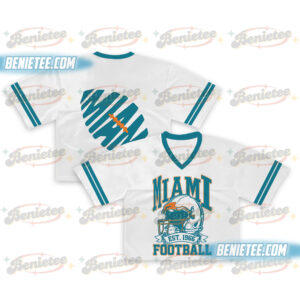 90s Retro Style Miami Croptop Mesh Football, Miami Game Day Croptop Mesh Football