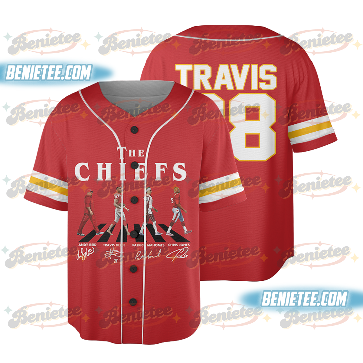 Kansas City Chiefs Team Baseball Jersey, Game Day Baseball Jersey