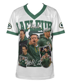 Alternative view of Matt LaFleur Football Jersey, Green Bay Football Jersey