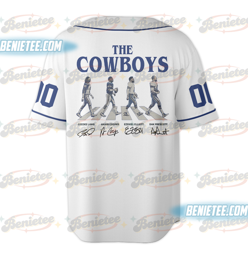Dallas Cowboys Baseball Jersey, Vintage Retro Cowboys Baseball Jersey - Image 3