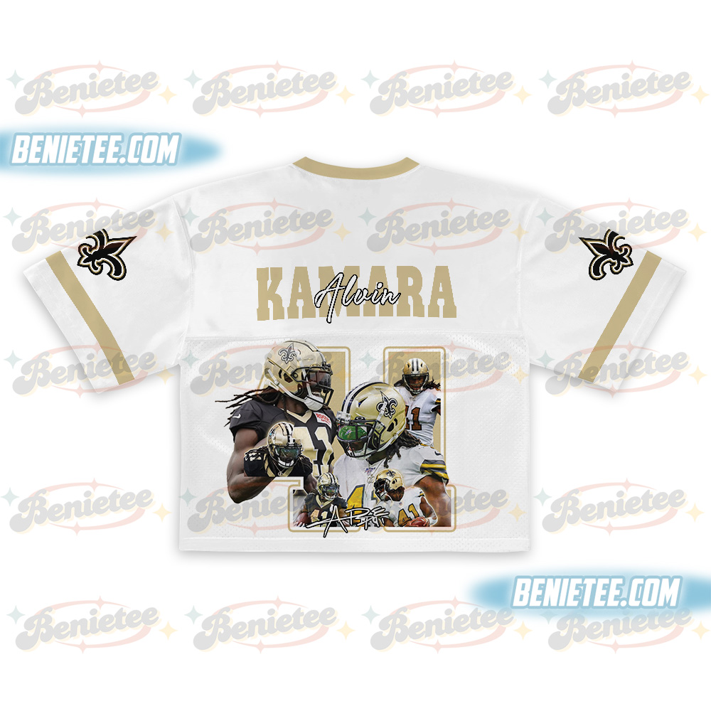 Alvin Kamara Croptop Mesh Football, New Orleans Croptop Mesh Football - Image 3