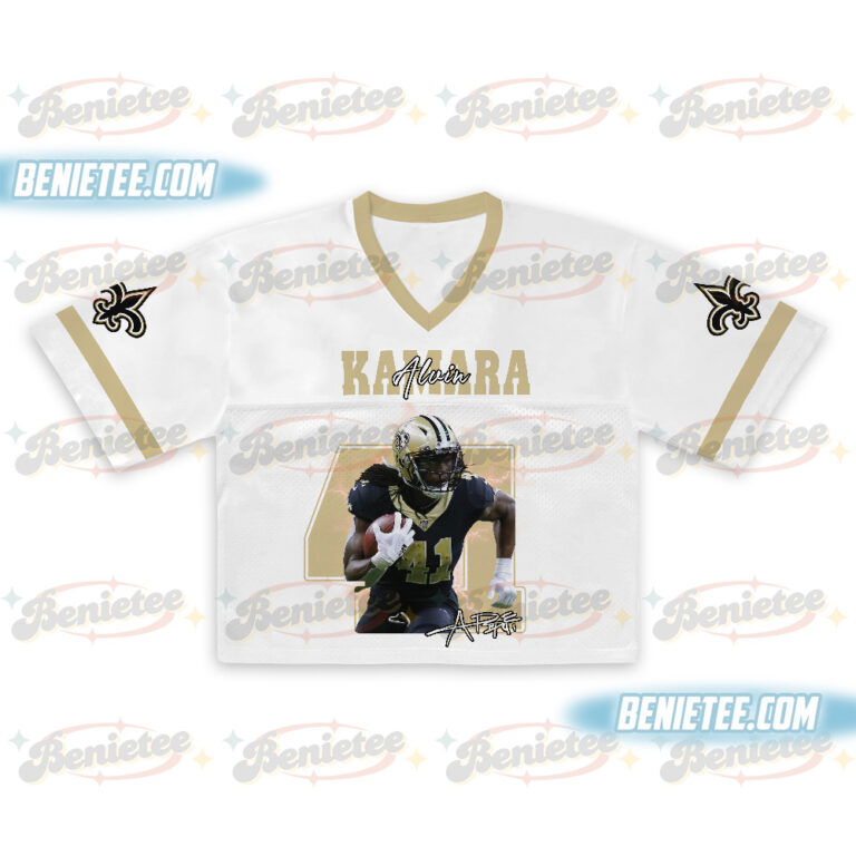 Alternative view of Alvin Kamara Croptop Mesh Football, New Orleans Croptop Mesh Football