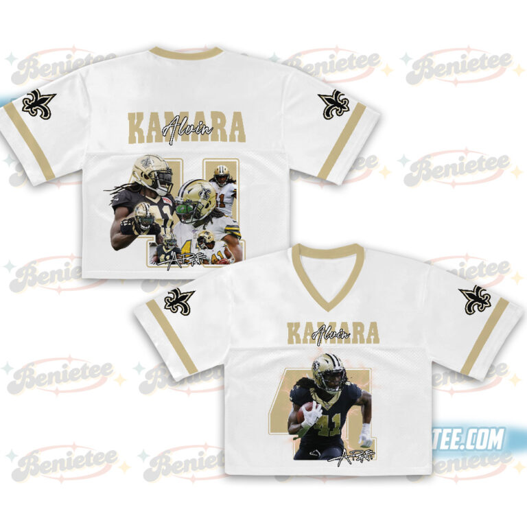 Alvin Kamara Croptop Mesh Football, New Orleans Croptop Mesh Football