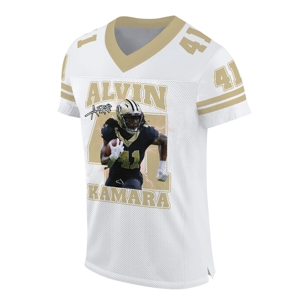 Alvin Kamara Football Jersey, New Orleans Football Jersey - Image 4