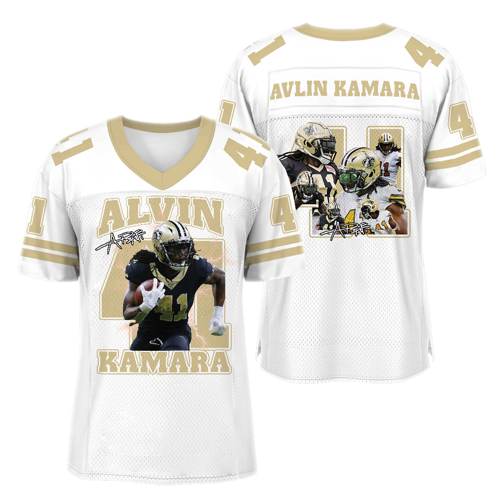 Alvin Kamara Football Jersey, New Orleans Football Jersey