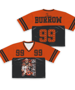 Joe Burrow Croptop Mesh Football, Texas Croptop Mesh Football