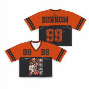 Joe Burrow Croptop Mesh Football, Texas Croptop Mesh Football