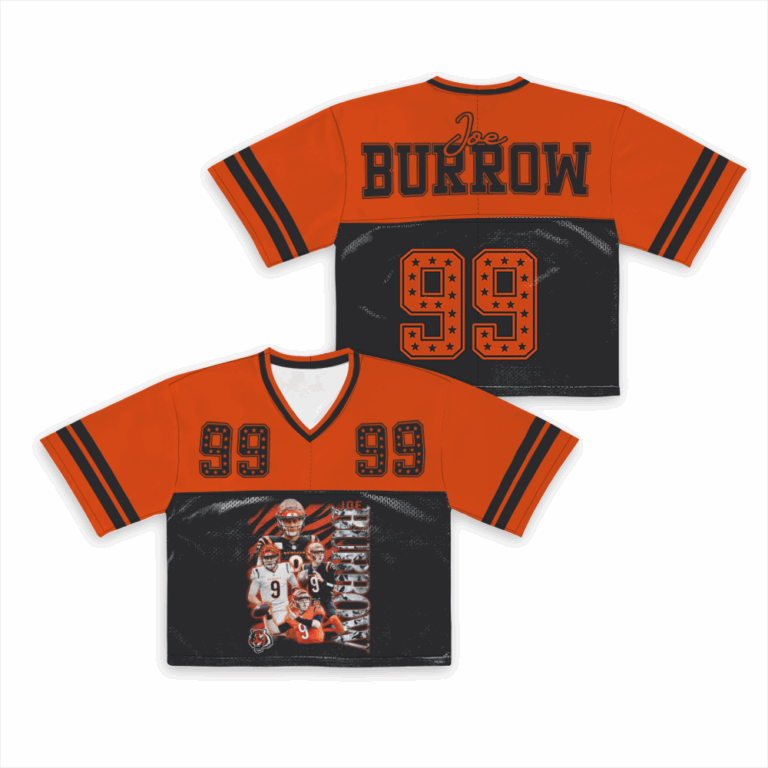 Joe Burrow Croptop Mesh Football, Texas Croptop Mesh Football