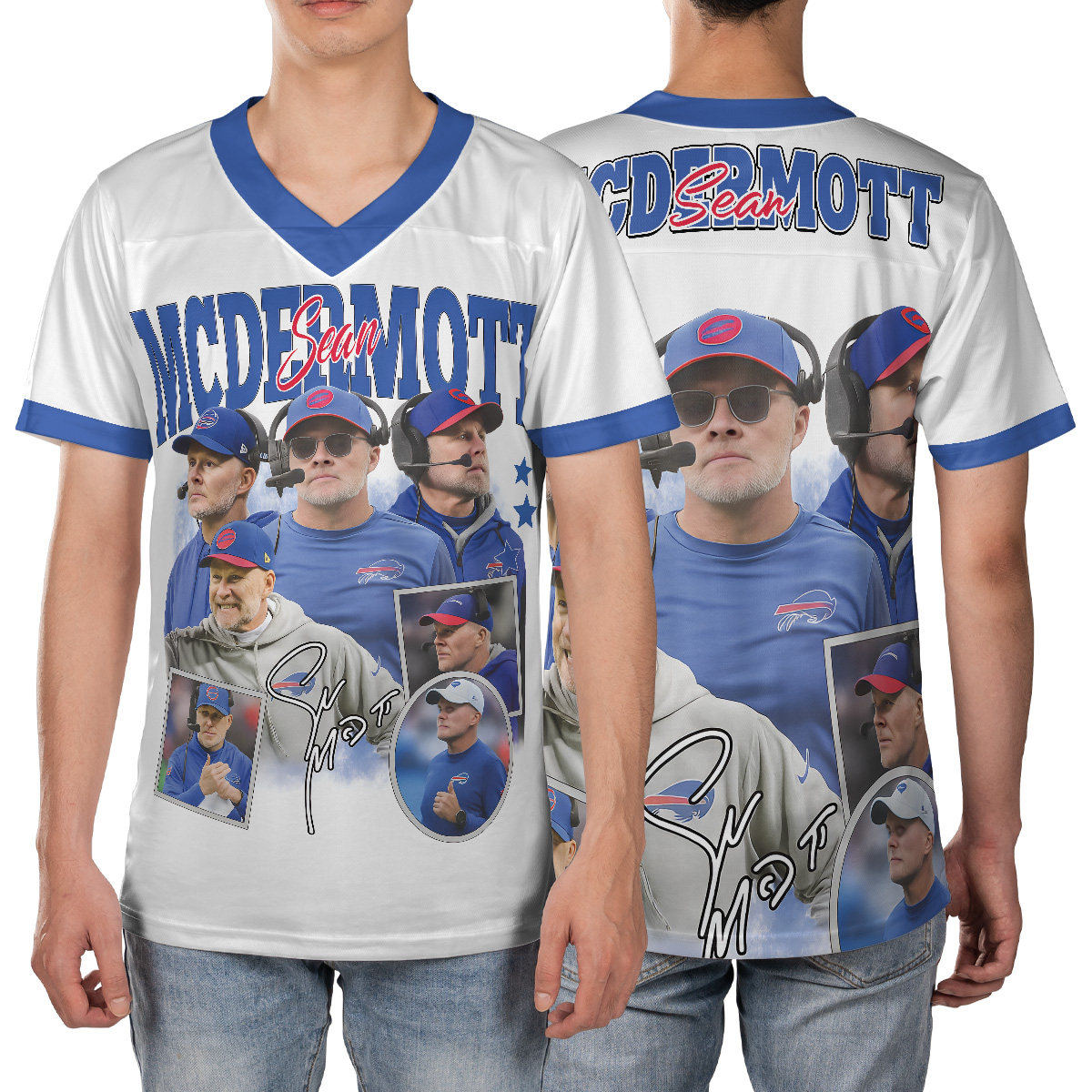 Sean McDermott Football Jersey, Buffalo Football Jersey - Image 5