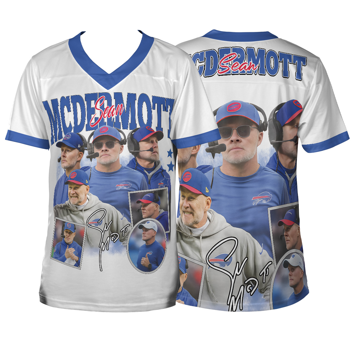Sean McDermott Football Jersey, Buffalo Football Jersey