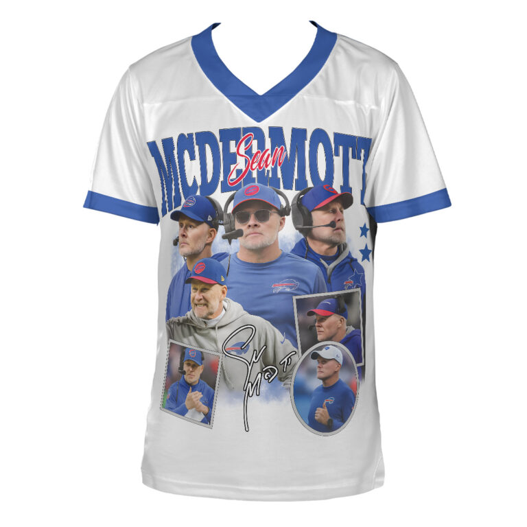 Alternative view of Sean McDermott Football Jersey, Buffalo Football Jersey