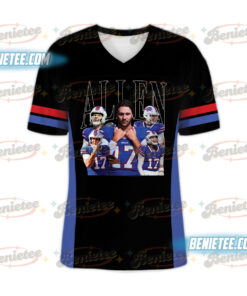 Alternative view of Josh Allen Football Jersey, Game Day Vintage Bootleg Football Jersey