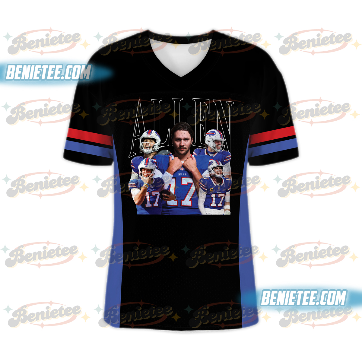 Josh Allen Football Jersey, Game Day Vintage Bootleg Football Jersey - Image 2