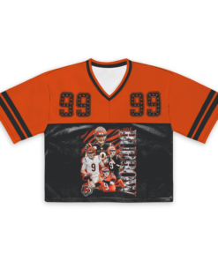 Alternative view of Joe Burrow Croptop Mesh Football, Texas Croptop Mesh Football