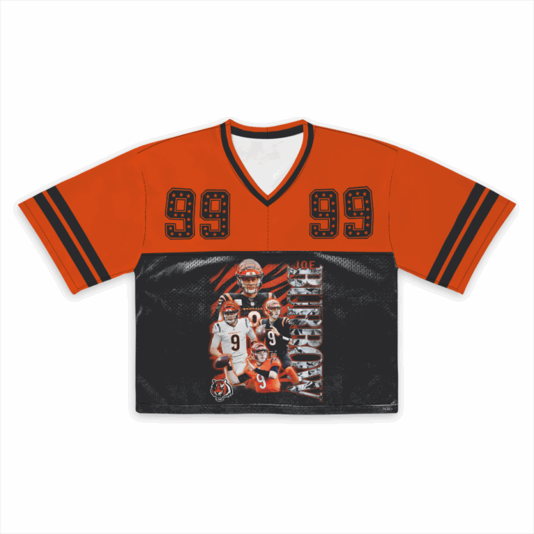 Alternative view of Joe Burrow Croptop Mesh Football, Texas Croptop Mesh Football