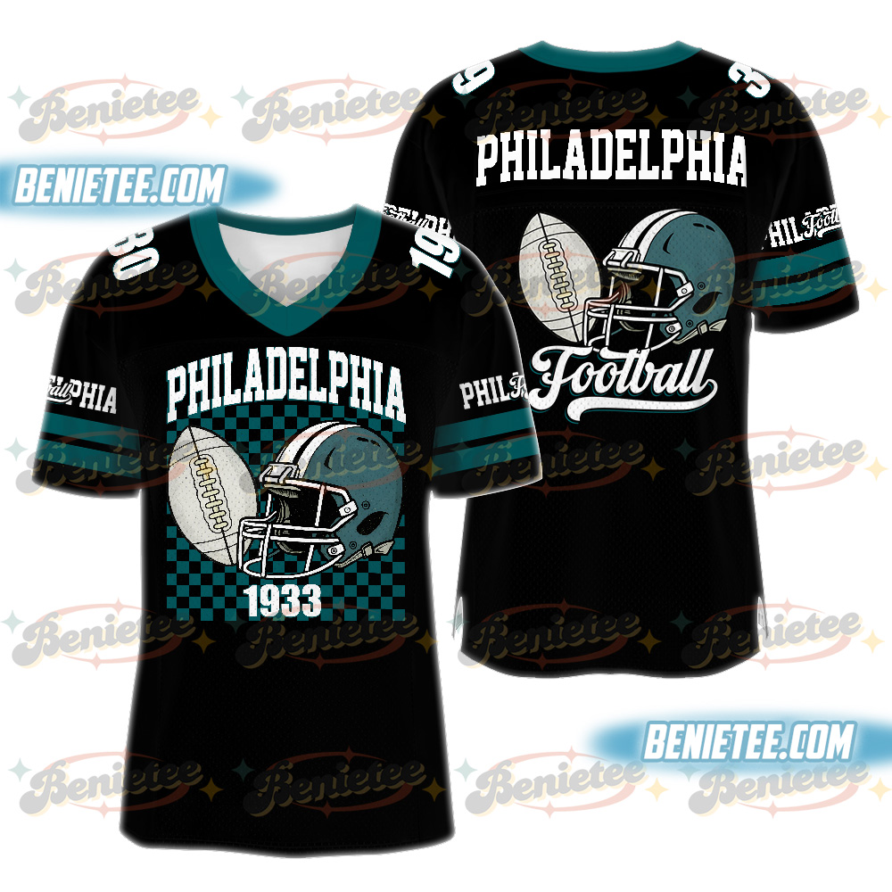 Philadelphia Football Jersey, Retro Philadelphia Game Day Football Jersey