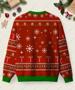 Alternative view of Overstimulated But Festive Ugly Christmas Fuzzy Fleece Sweatshirt