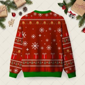 Alternative view of Overstimulated But Festive Ugly Christmas Fuzzy Fleece Sweatshirt
