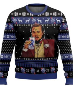 Pabst Blue Ribbon Beer Meme Ugly Christmas Sweater