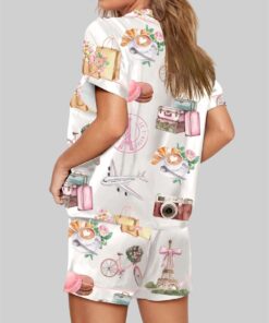 Alternative view of Paris France Girls Trip Family Vacation Summer Travel Pajama Set