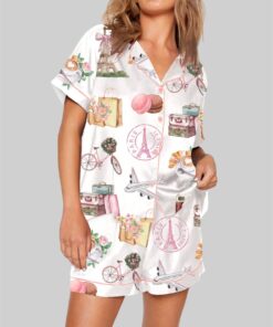 Paris France Girls Trip Family Vacation Summer Travel Pajama Set