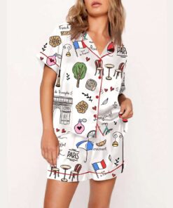 Alternative view of Paris Travel Print Pajama Set