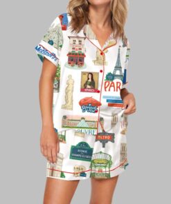 Paris Watercolour Travel Pajama Set