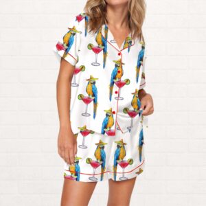 Alternative view of Parrot Margarita Silky Satin Pajama Set