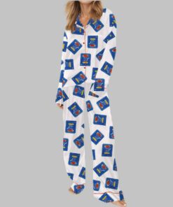 Alternative view of Pastina Fans Silky Satin Pajama Set