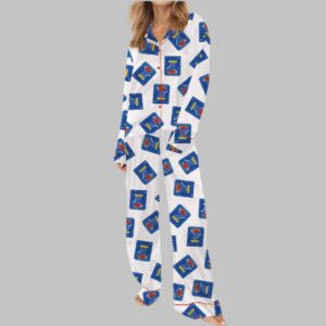 Alternative view of Pastina Fans Silky Satin Pajama Set