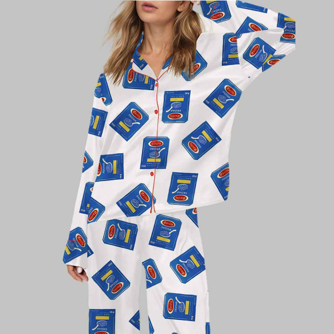 Pastina Fans Silky Satin Pajama Set