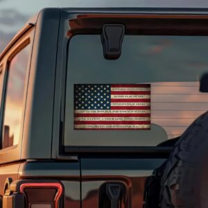 Alternative view of Patriotic American USA Flag Sticker HO82 900452