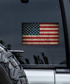 Patriotic American USA Flag Sticker