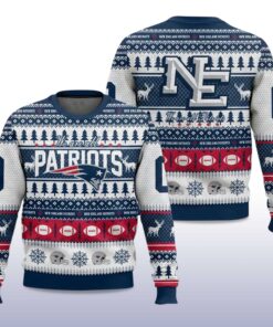 Alternative view of Patriots Rivalries We Are All Patriots 2025 Christmas Ugly Sweater