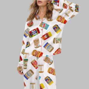Peanut Butter Satin Pajama Set