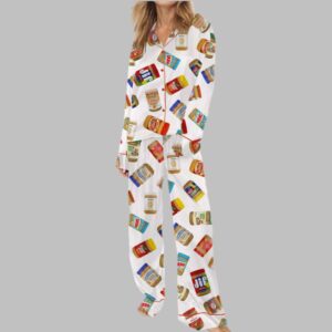 Alternative view of Peanut Butter Satin Pajama Set
