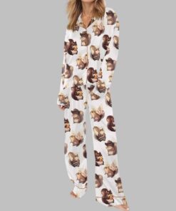 Alternative view of Peanut Satin Pajama Set