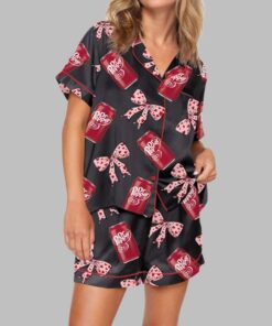 Pepper Drink Pink Coquette Bow Pajama Set