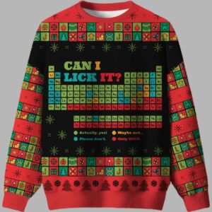 Alternative view of Periodic Christmas Lick Ugly Christmas Sweater - gullprint.com
