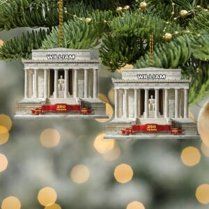 Alternative view of Personalized 250 Years 1776â€“2026 Acrylic Ornament | Custom Name Patriotic 4th of July Christmas Ornament 683542