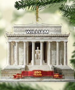 Personalized 250 Years 1776-2026 Acrylic Ornament | Custom Name Patriotic 4th of July Christmas Ornament