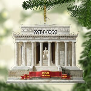 Personalized 250 Years 1776â€“2026 Acrylic Ornament | Custom Name Patriotic 4th of July Christmas Ornament 683542