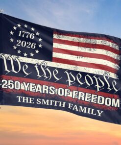 Personalized 250 Years Of Freedom Flag | Happy 250th Birthday USA Flag | America 250th Anniversary Flag | Patriotic 4th Of July House Flag Garden Flag