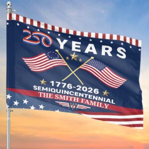 Alternative view of Personalized 250 Years Semiquincentennial Flag | Happy 250th Birthday USA Flag | America 250th Anniversary Flag | Patriotic 4th Of July House Flag Garden Flag 682541